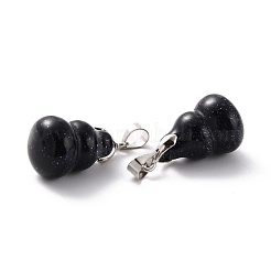 Синтетический синий авантюрин подвески&nbsp;G-G846-01J