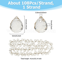 Гальванизируйте прозрачное стекло бисер нитей&nbsp;EGLA-FI0001-01A