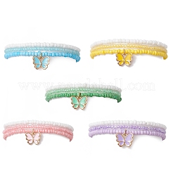 3шт. эластичные браслеты из стеклянных бусин для женщин&nbsp;BJEW-JB11437