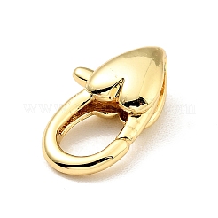 Латунные застежки-лобстеры в форме сердца&nbsp;X-KK-G416-47G