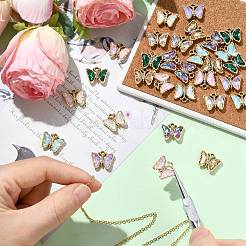 32шт 8 цвета подвески из сплава со стразами&nbsp;FIND-CJ0005-13