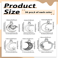 36шт 6 стиля подвески из сплава в тибетском стиле&nbsp;TIBEP-LP0001-25