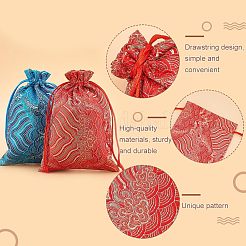 21 шт. двухцветные мешочки из полиэстера&nbsp;ABAG-NB0001-28