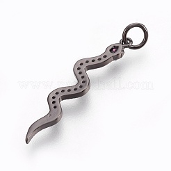 Латунные микро проложить кубического циркония подвески&nbsp;ZIRC-O026-22-NR