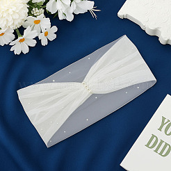 Полиэстеровая шаль на одно плечо для невесты&nbsp;AJEW-WH0596-365B