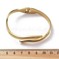 Ионное покрытие (ip) 304 нержавеющая сталь шарнирные браслеты для женщин&nbsp;BJEW-A011-22G