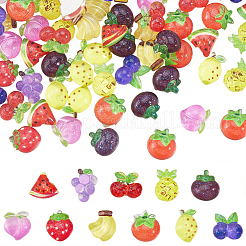 110 шт. 11 стиля фруктовых смоляных кабошонов&nbsp;MRMJ-SC0001-54