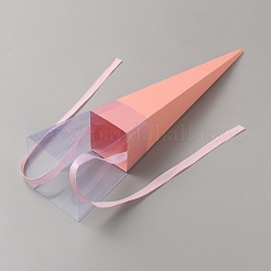 Треугольные бумажные коробки для упаковки отдельных роз для букета&nbsp;ABAG-WH20005-04B