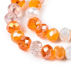 Стеклянные бусины с гальваническим покрытием &nbsp;GLAA-T023-D16-01