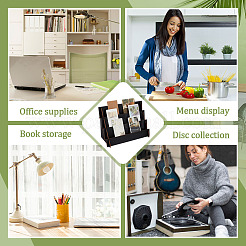 1 комплект двухъярусной собранной деревянной органайзерной стойки-держателя для витрины&nbsp;ODIS-OC0001-92