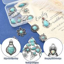 15шт 15 стиля подвески из синтетической бирюзы&nbsp;FIND-CJ0004-26