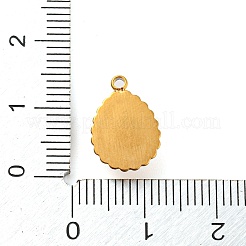 Подвески-слезинки из натурального амазонита 304 из нержавеющей стали&nbsp;G-D075-01G-03