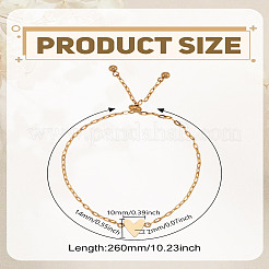 1шт. браслеты-слайдеры из нержавеющей стали с цепочкой для женщин&nbsp;BJEW-LP0002-23A