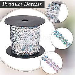 Блестящая лента из ПВХ с блестками&nbsp;OCOR-WH20050-006F