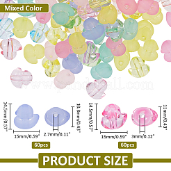 120шт. набор из 2 прозрачных и матовых акриловых бусин&nbsp;OACR-ME0001-26