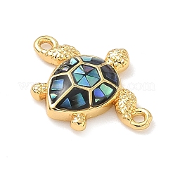 Подвески-соединители в виде черепахи из латуни с эмалью&nbsp;KK-H534-03G-01