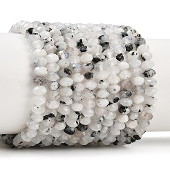 Бусины из натурального радужного лунного камня&nbsp;G-B175-A01-3x5mm
