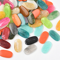 100 шт. овальные акриловые бусины с имитацией драгоценных камней&nbsp;OACR-SP0001-65