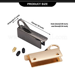 8 комплект 4-х цветных застежек-защелок из цинкового сплава для сумок&nbsp;FIND-GN0001-11