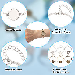 Наборы для изготовления браслетов из сплава с куполом своими руками&nbsp;DIY-GO0002-22