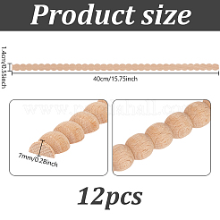 Деревянная карнизная черепица&nbsp;DIY-WH0591-257