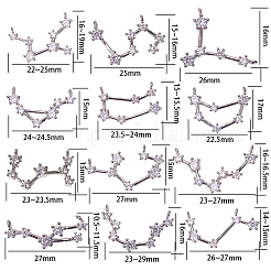 Латунные микро проложить кубического циркония подвески&nbsp;ZIRC-SC0001-01P