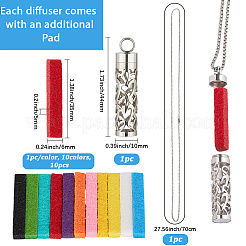 1 шт. ожерелье из нержавеющей стали в виде мини-полой колонны в виде флакона для духов&nbsp;NJEW-SP0001-01