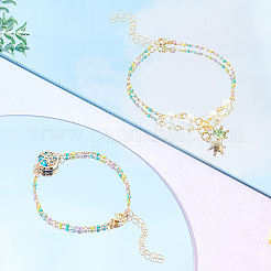 6 шт. 304 нержавеющая сталь эмалированная витая цепь браслет изготовление&nbsp;STAS-UN0029-33