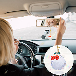 2 шт. стеклянная круглая подвеска в виде вишни и сплава&nbsp;HJEW-DC00105