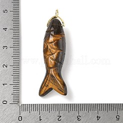 Резные подвески из натурального тигрового глаза&nbsp;G-P599-08G-03