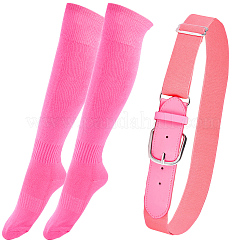 1 пара однотонных футбольных носков из поликоттона&nbsp;AJEW-CL0001-33A