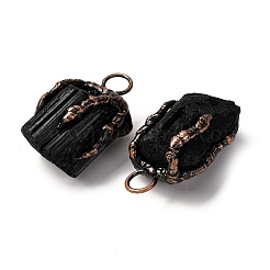 Подвески из натуральных черных турмалиновых самородков&nbsp;G-B150-04R