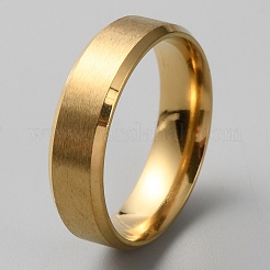 Кольца из нержавеющей стали 304 простые для женщин и мужчин&nbsp;RJEW-WH0017-09D-G