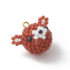 Подвески из натуральной черной шпинели с ограненными круглыми бусинами и стеклянными бусинами&nbsp;PALLOY-MZ01159