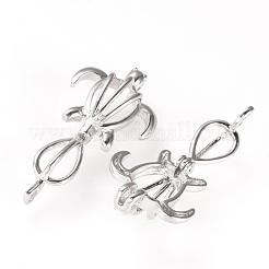 Латунные подвески с ажурной резьбой&nbsp;KK-R057-02P