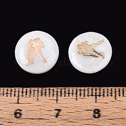 Бусины из натуральных пресноводных ракушек&nbsp;SHEL-N037-02K-G