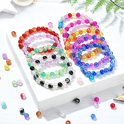 Наборы для изготовления браслетов из круглых стеклянных бусин своими руками&nbsp;DIY-YW0010-59