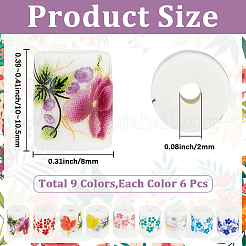 54шт фарфоровые бусины ручной работы&nbsp;PORC-SC0001-26A