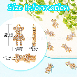 Латунные микро проложить кубического циркония подвески&nbsp;ZIRC-CJ0001-13