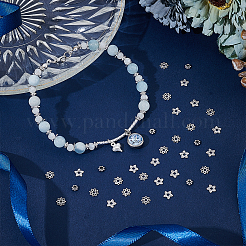 60 шт. 3 стиля 304 нержавеющая сталь разделительные бусины&nbsp;STAS-UN0063-77