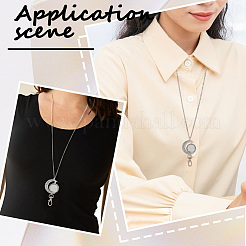 Латунная выдвижная катушка для значков с цепями&nbsp;NJEW-SC00001