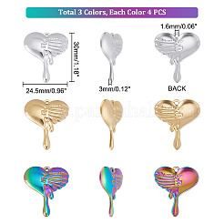 12 шт. подвески из нержавеющей стали 304 двух цветов&nbsp;STAS-UN0039-27
