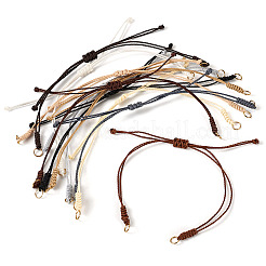 30шт 10 стиля регулируемый вощеный полиэстеровый шнур для изготовления браслета&nbsp;AJEW-TAC00052