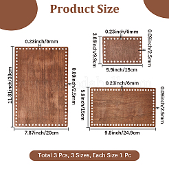 3 шт. двух размеров дна из фанеры для изготовления корзин крючком своими руками&nbsp;DIY-WH20007-254