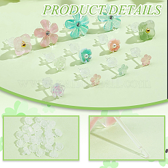 12 пара сережек-гвоздиков из смолы 12 стилей&nbsp;EJEW-PH0001-31