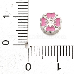 Оправы для цветочных бусин из латуни с эмалью и стразами&nbsp;KK-H527-01P-03