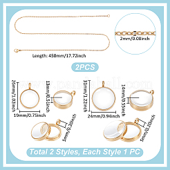 Наборы для самостоятельного изготовления круглого кулона-ожерелья&nbsp;DIY-UN0007-66G