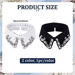 2шт. 2 стиля полиэстер съемная блузка с накладным воротником&nbsp;DIY-ME0001-57