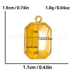 Оправы для подвесок из нержавеющей стали 304 в виде кабошонов&nbsp;PW-WG002AB-14