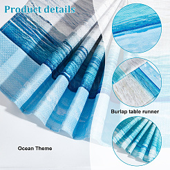 2 шт. 2-х стилевая градиентная летняя пляжная мешковина для стола AJEW-DR0001-17